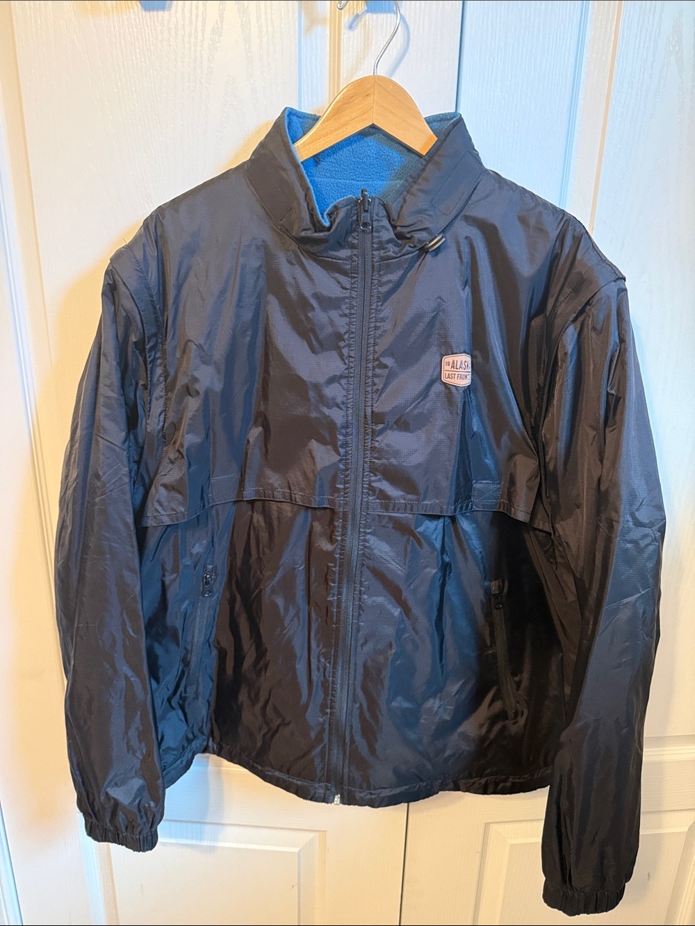 Men's Windbreaker Jacket with Blue Lining